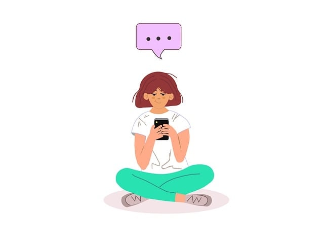 girl, phone, chat